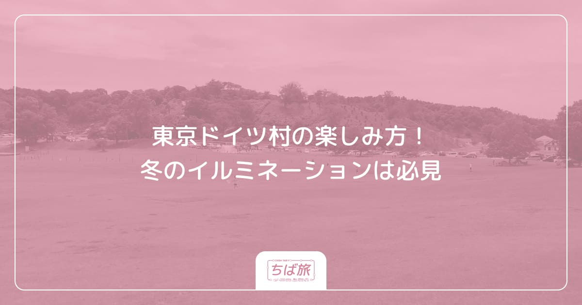 東京ドイツ村の楽しみ方！冬のイルミネーションは必見
