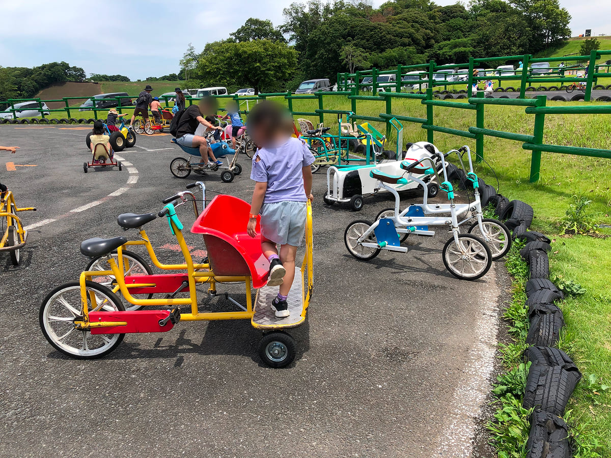 東京ドイツ村 パークエリアのおもしろ自転車