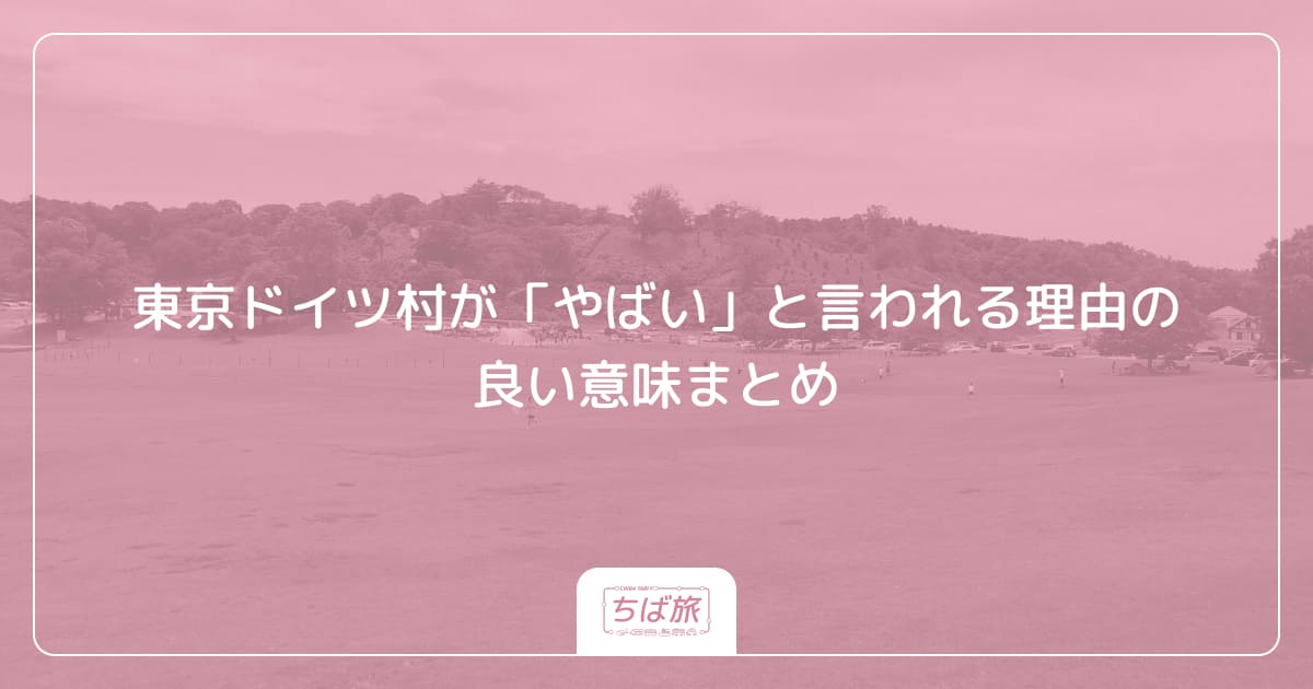 東京ドイツ村が「やばい」と言われる理由の良い意味まとめ