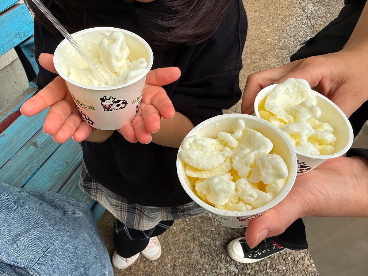 成田ゆめ牧場 ミルクアイスの完成＆実食