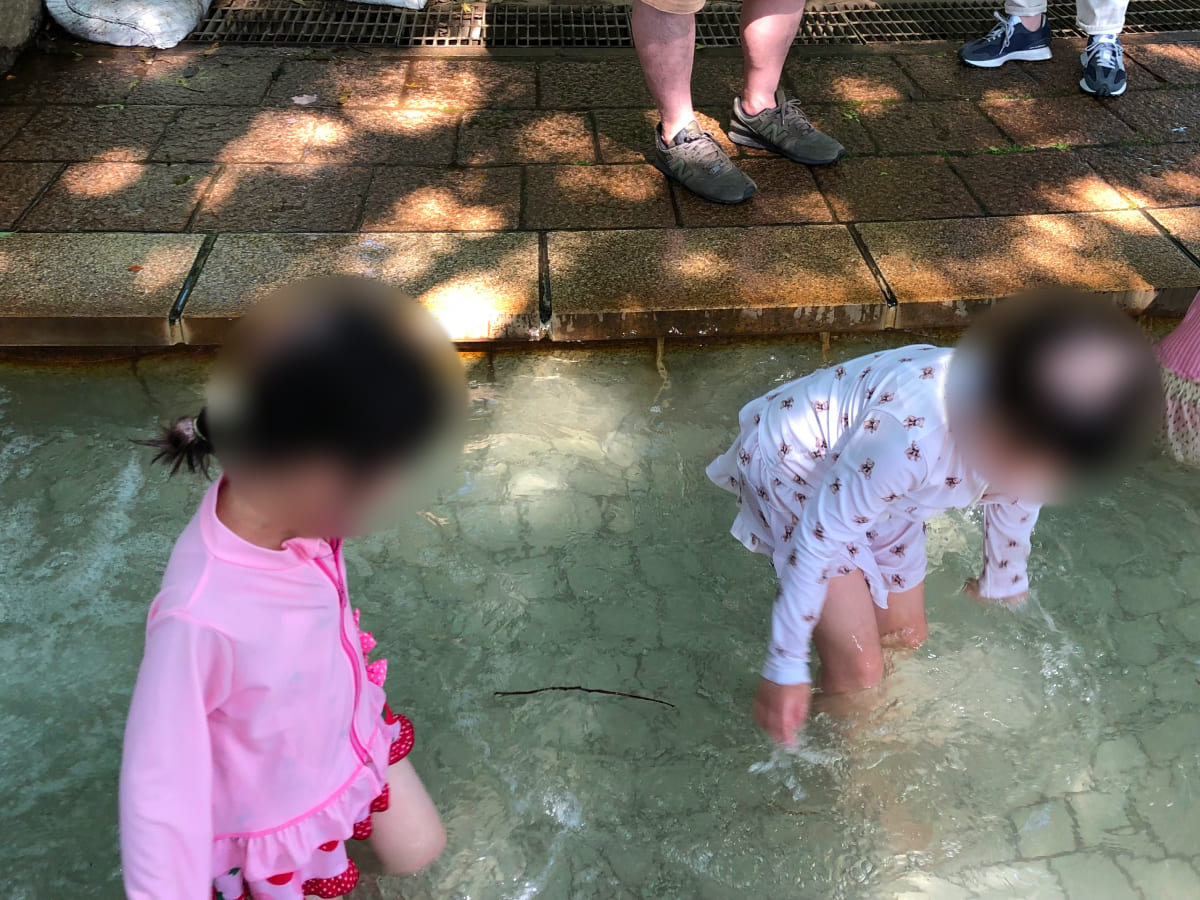 アンデルセン公園 にじの池で水遊び