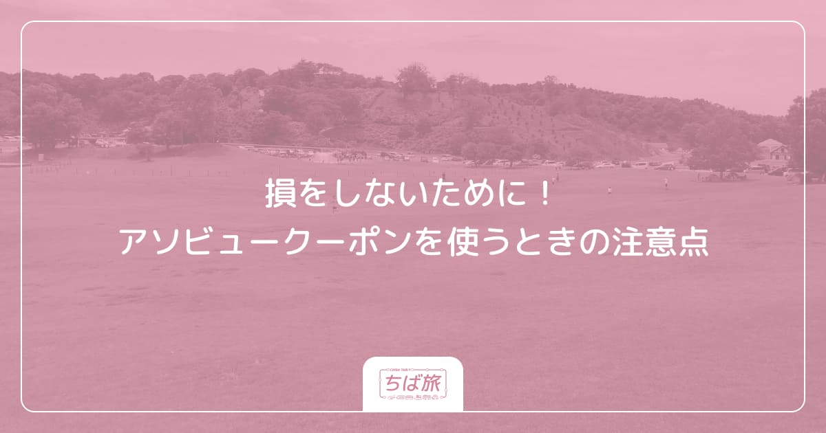 損をしないために!アソビュークーポンを使うときの注意点