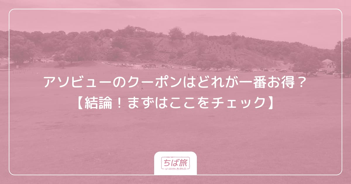 アソビューのクーポンはどれが一番お得?【結論!まずはここをチェック】