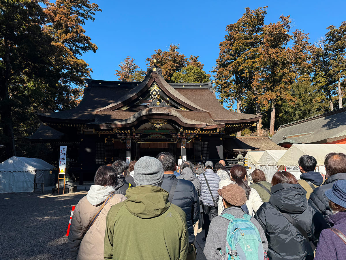 香取神宮 拝殿・本殿前の混雑様子