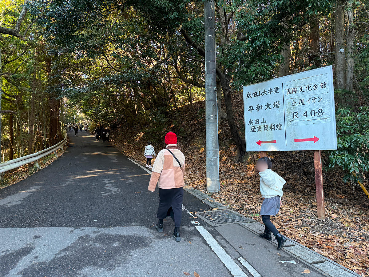 　成田国際文化会館から成田山新勝寺へ向かう途中の坂道