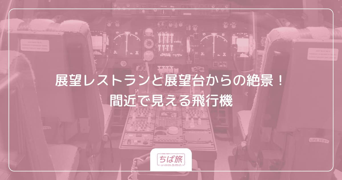 展望レストランと展望台からの絶景！間近で見える飛行機