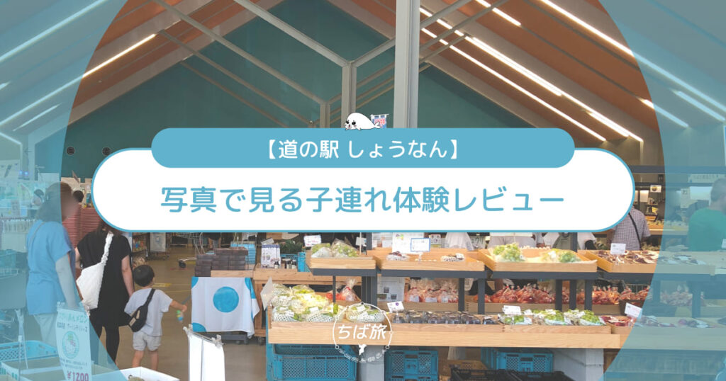 道の駅しょうなんを子連れで体験！写真で見るリアルなレビュー＆口コミ