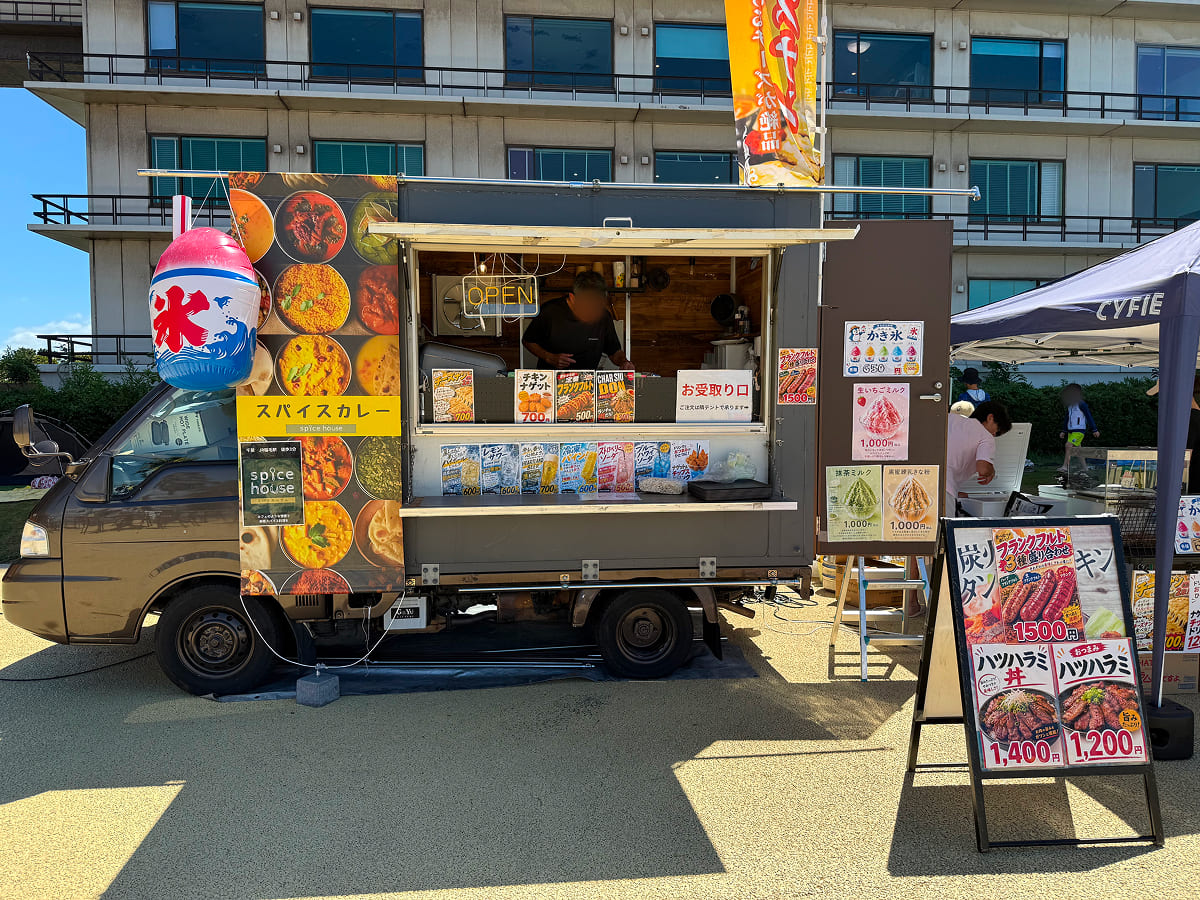 龍宮城スパホテル三日月 オーシャンスパのキッチンカーメニュー②