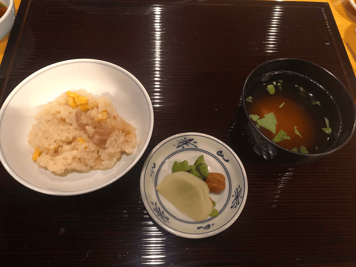 サンライズ九十九里 レストラン「はまゆう」の特選会席の締めご飯