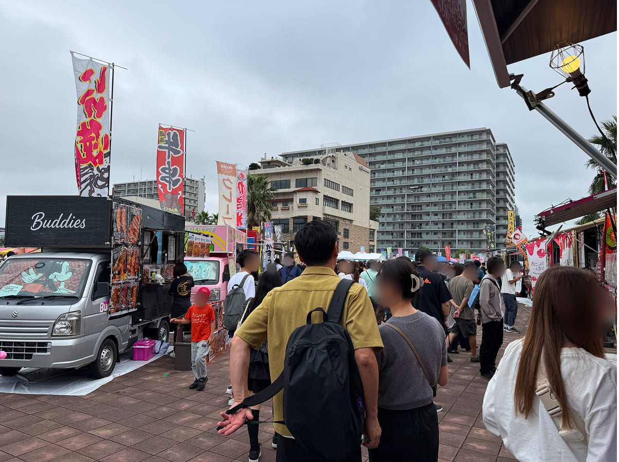 千葉みなと「さんばしまつり」の屋台やキッチンカーの様子
