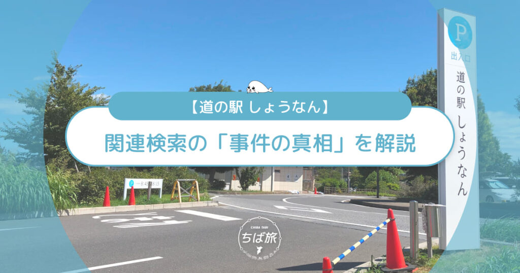 道の駅しょうなんで事件？検索の真相と子連れが安心して楽しむ方法