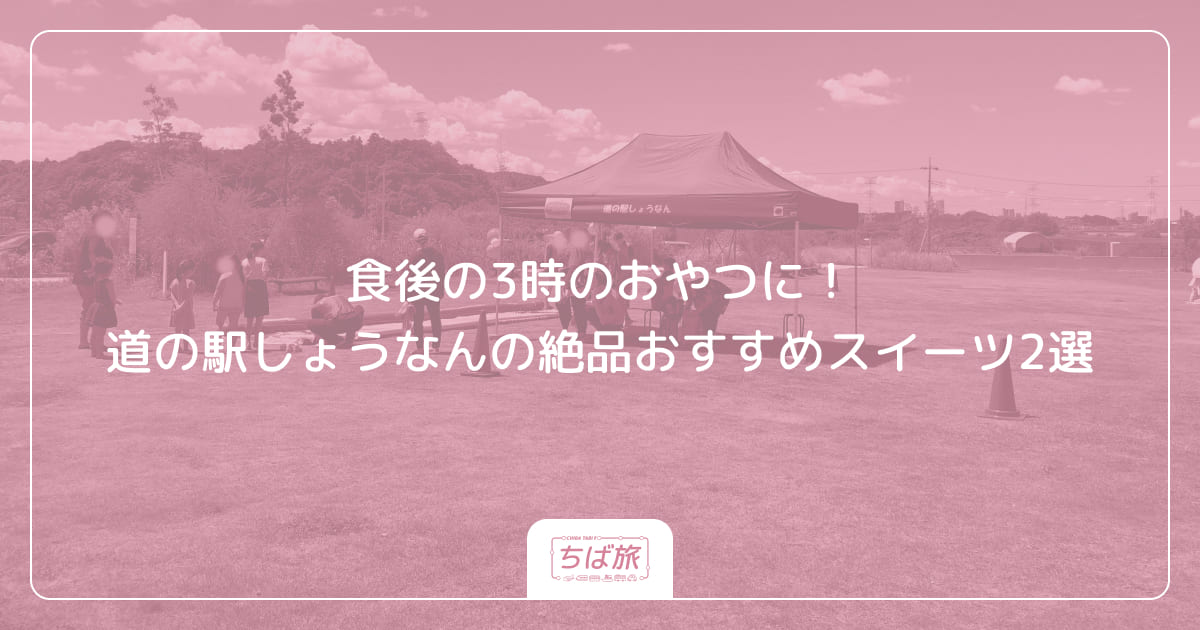 食後の3時のおやつに！道の駅しょうなんの絶品おすすめスイーツ2選