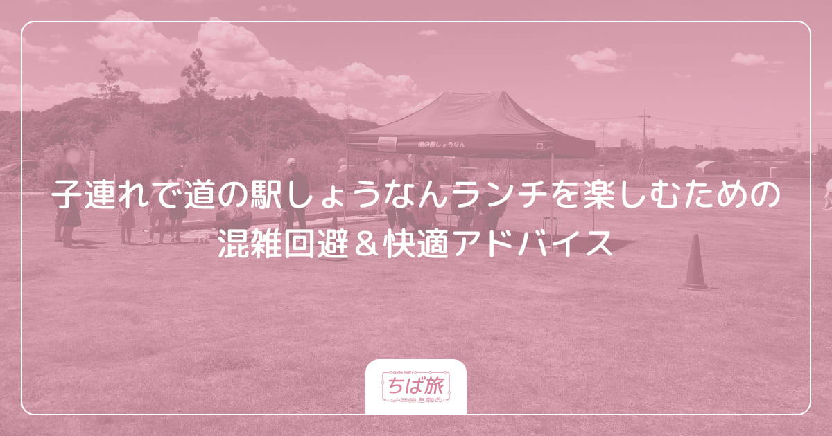 子連れで道の駅しょうなんランチを楽しむための混雑回避＆快適アドバイス