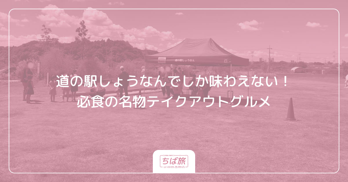 道の駅しょうなんでしか味わえない！必食の名物テイクアウトグルメ