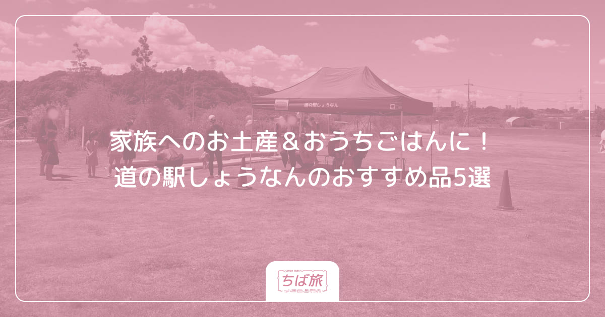 家族へのお土産＆おうちごはんに！道の駅しょうなんのおすすめ品5選