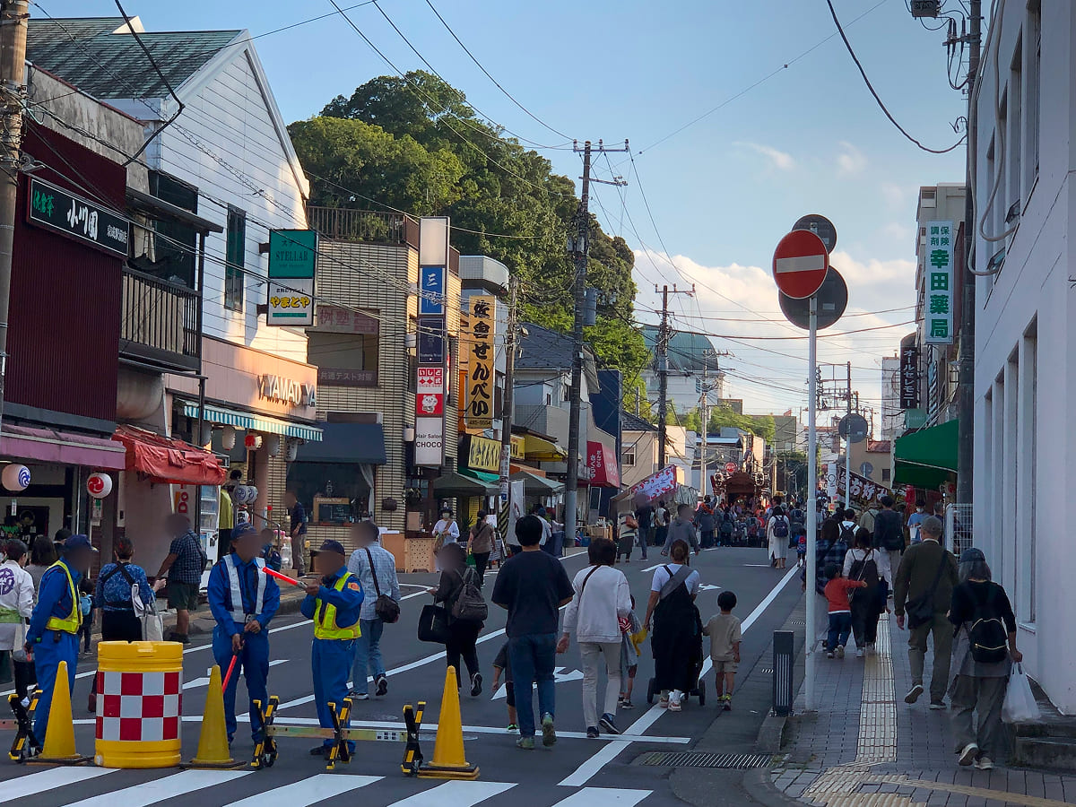 佐倉秋祭り 交通規制で歩行者天国