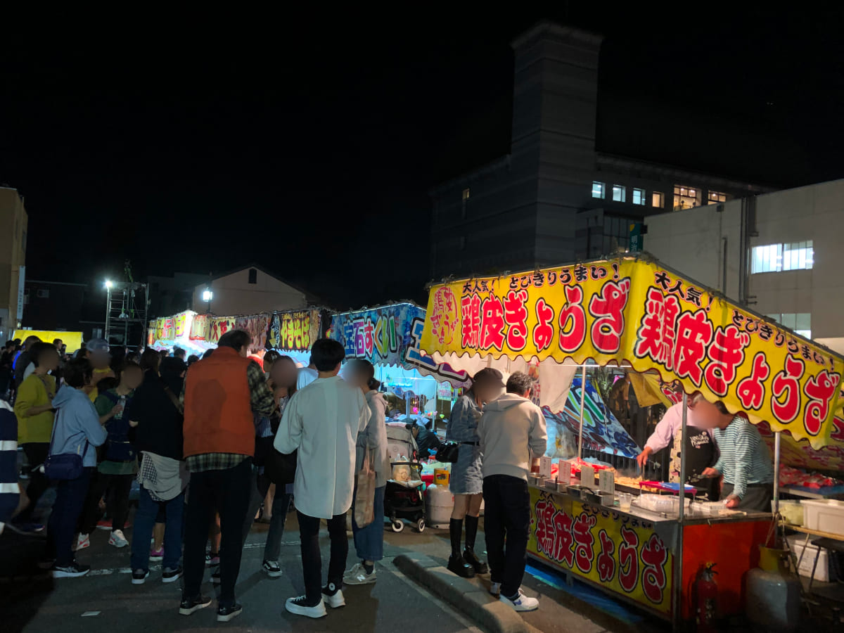 佐倉秋祭り 新町通り横の出店(屋台)